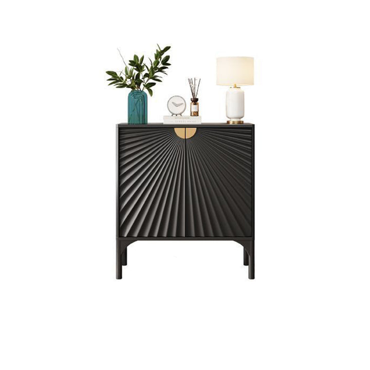 Contemporary Scandinavian Rectangular Eco-Friendly Engineered Wood Cherry Wood Storage Cabinet 3-Tier For Living Room