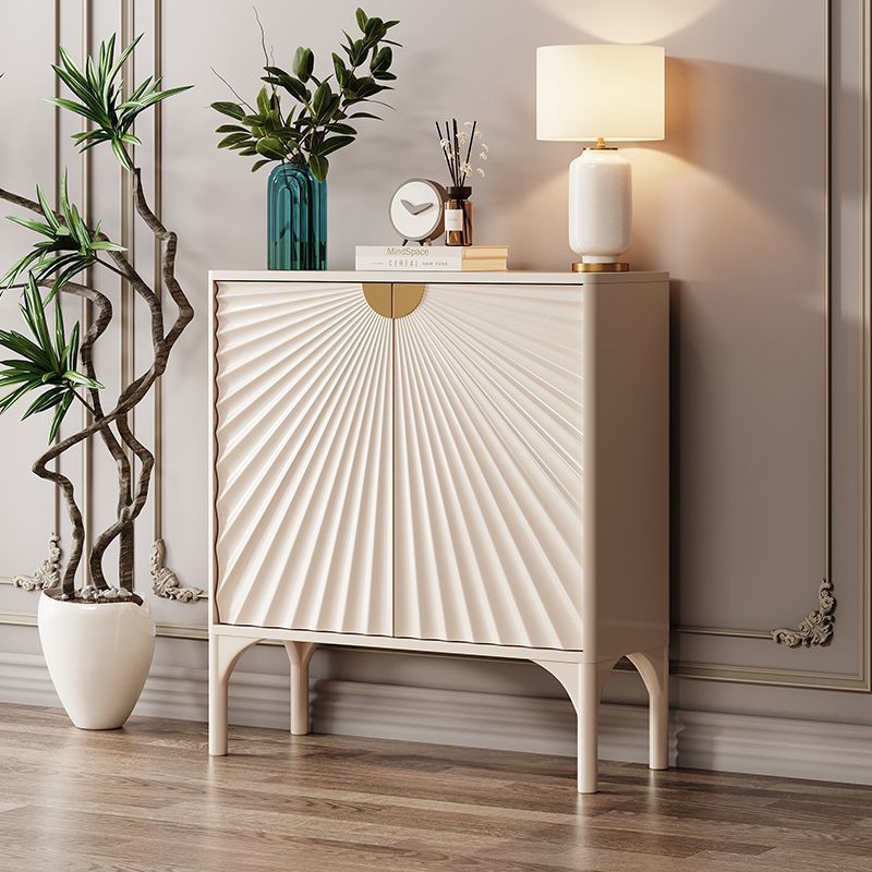 Contemporary Scandinavian Rectangular Eco-Friendly Engineered Wood Cherry Wood Storage Cabinet 3-Tier For Living Room