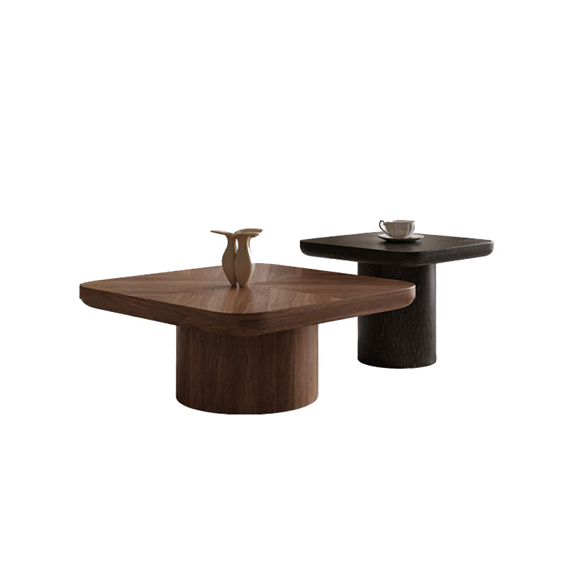 Traditional Vintage Square MDF Coffee Table Set 1-Tier For Living Room