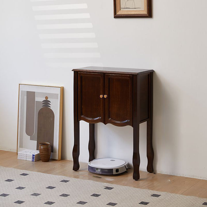 Armoire de rangement vintage traditionnelle rectangulaire en bois massif carbonisé avec tressage en rotin, 2/3 portes, pour salon 