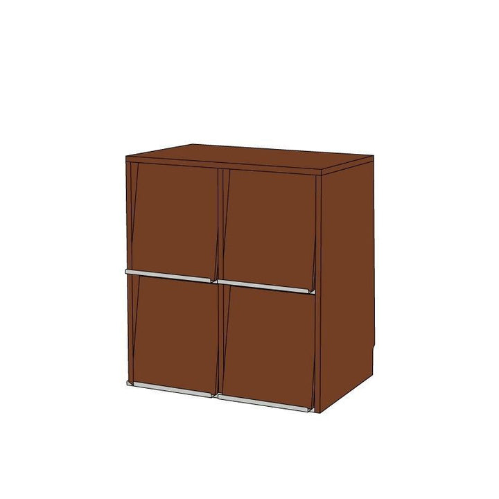 Traditional Vintage Rectangular Pine Wood Plywood Stainless Steel Storage Cabinet 4/6-Cabinet For Study