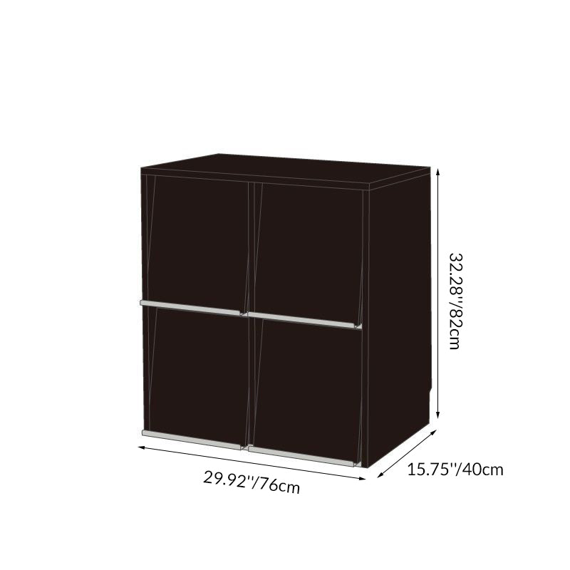 Traditional Vintage Rectangular Pine Wood Plywood Stainless Steel Storage Cabinet 4/6-Cabinet For Study