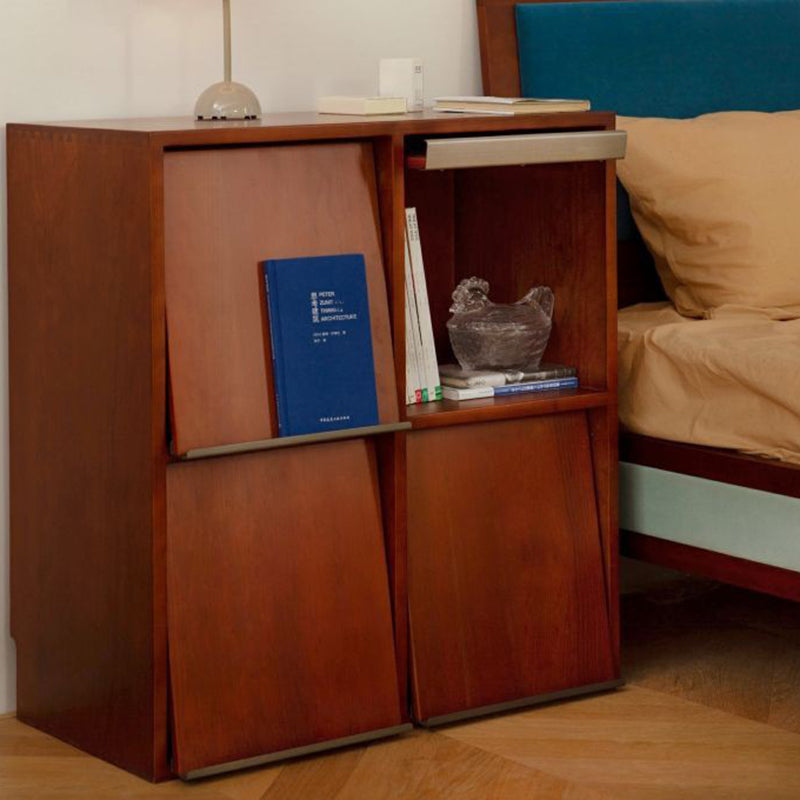 Traditional Vintage Rectangular Pine Wood Plywood Stainless Steel Storage Cabinet 4/6-Cabinet For Study