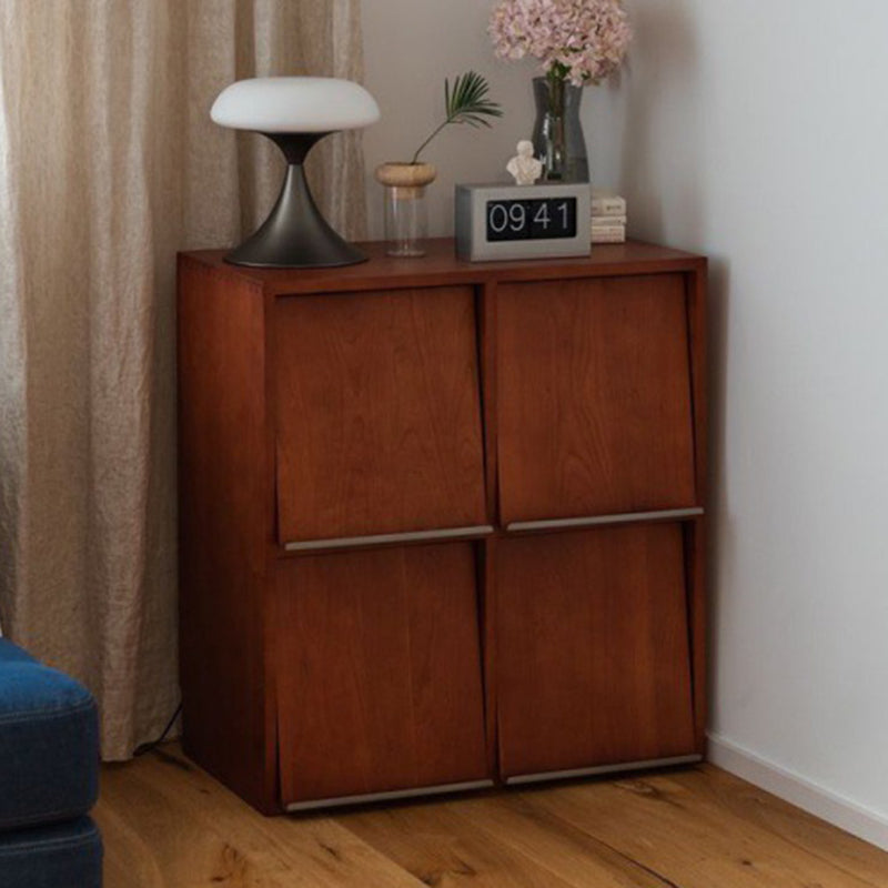 Traditional Vintage Rectangular Pine Wood Plywood Stainless Steel Storage Cabinet 4/6-Cabinet For Study
