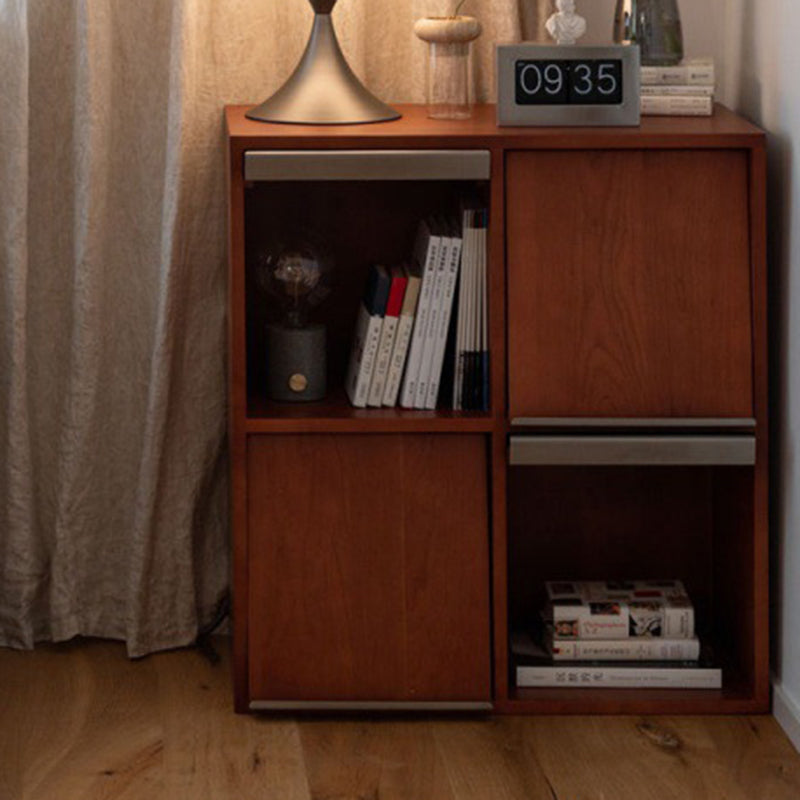 Traditional Vintage Rectangular Pine Wood Plywood Stainless Steel Storage Cabinet 4/6-Cabinet For Study