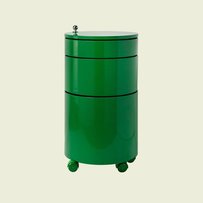 Modern Minimalist Rotatable Round ABS Steel Plate Movable End Table 2/3-Cabinet For Living Room