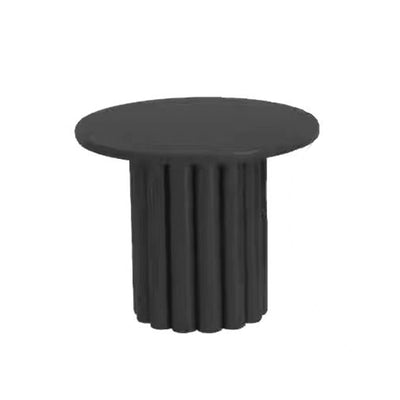 Contemporary Scandinavian Round Plywood Plastic Coffee Table 1-Tier For Living Room