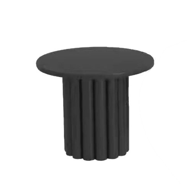 Contemporary Scandinavian Round Plywood Plastic Coffee Table 1-Tier For Living Room