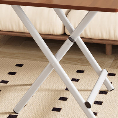 Modern Simplicity Square MDF Galvanized Steel Pipe Foldable Dining Table For 4 Seats