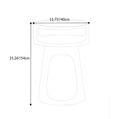 Contemporary Industrial Lighthouse Shape Iron Tempered Glass End Table 3-Tier For Bedroom