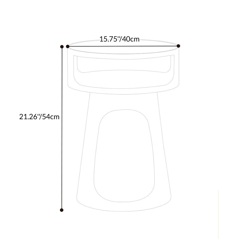 Contemporary Industrial Lighthouse Shape Iron Tempered Glass End Table 3-Tier For Bedroom
