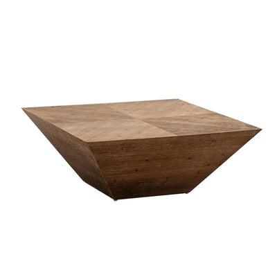 Modern Shabby Chic Geometric Shape Fir Wood Iron Coffee Table 1-Tier For Living Room