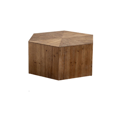 Modern Shabby Chic Geometric Shape Fir Wood Iron Coffee Table 1-Tier For Living Room