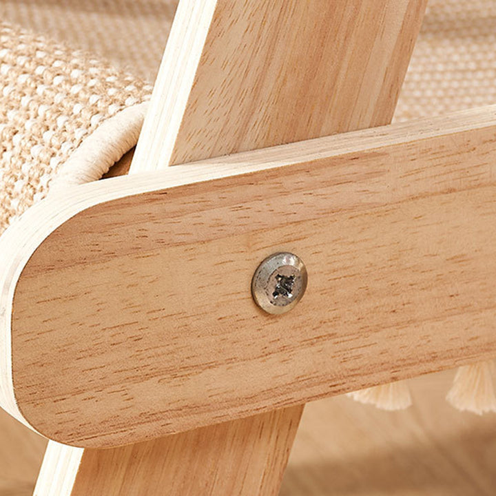 Tour pour chat moderne minimaliste en corde de chanvre triangulaire, planche multicouche, 3 niveaux pour salon 
