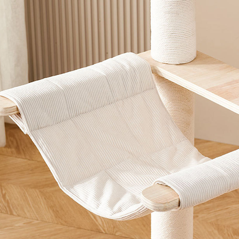 Contemporary Creative Tree Acrylic Multi-Layer Board Corduroy Cotton Rope Multi-Functional Cat Tower 2/4/5-Tier For Living Room