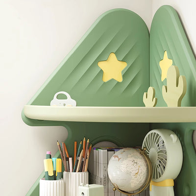 Contemporary Creative Christmas Tree Environmentally Friendly HDPE Kids Corner Storage Shelf 4-Tier For Living Room