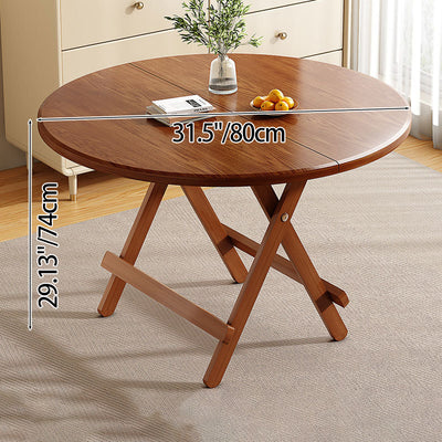 Modern Simplicity Round MDF Iron Foldable Dining Table For 2-8 Seats