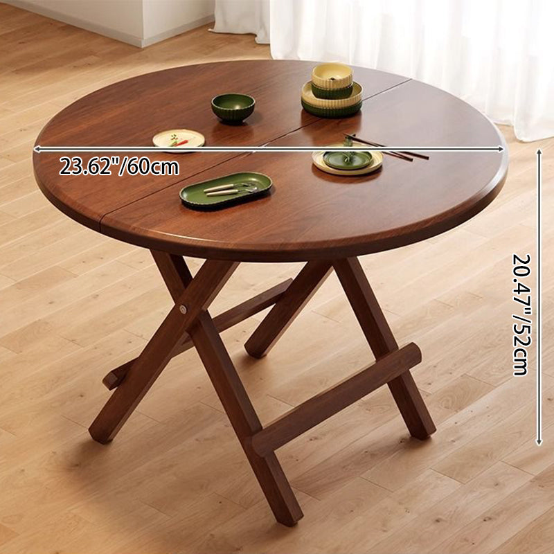 Modern Simplicity Round MDF Iron Foldable Dining Table For 2-8 Seats