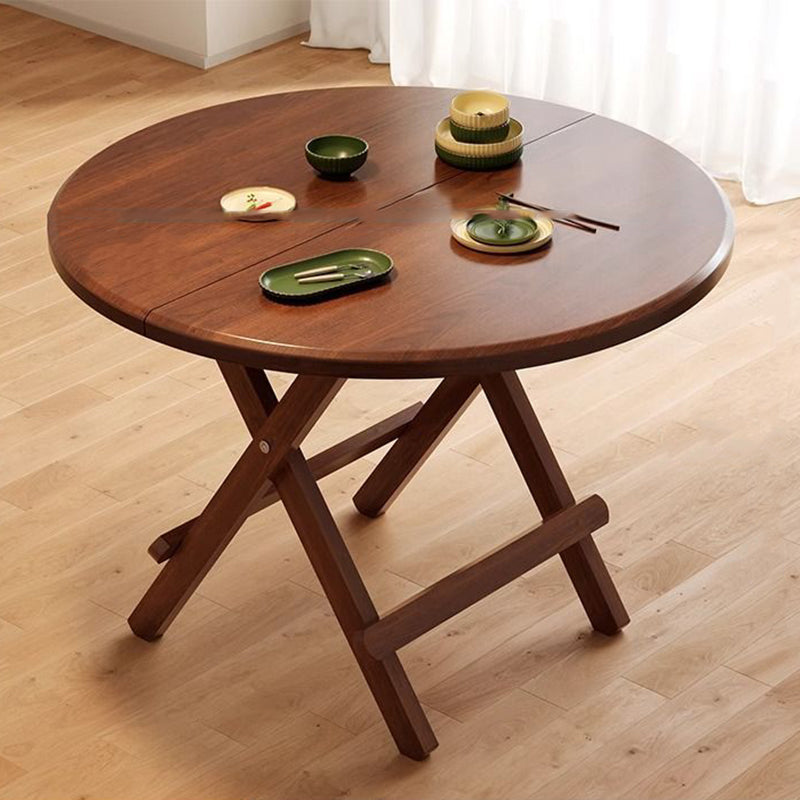 Modern Simplicity Round MDF Iron Foldable Dining Table For 2-8 Seats