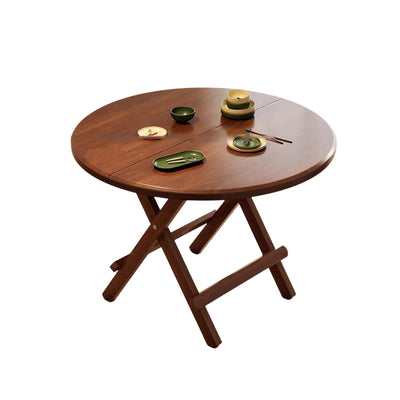 Modern Simplicity Round MDF Iron Foldable Dining Table For 2-8 Seats