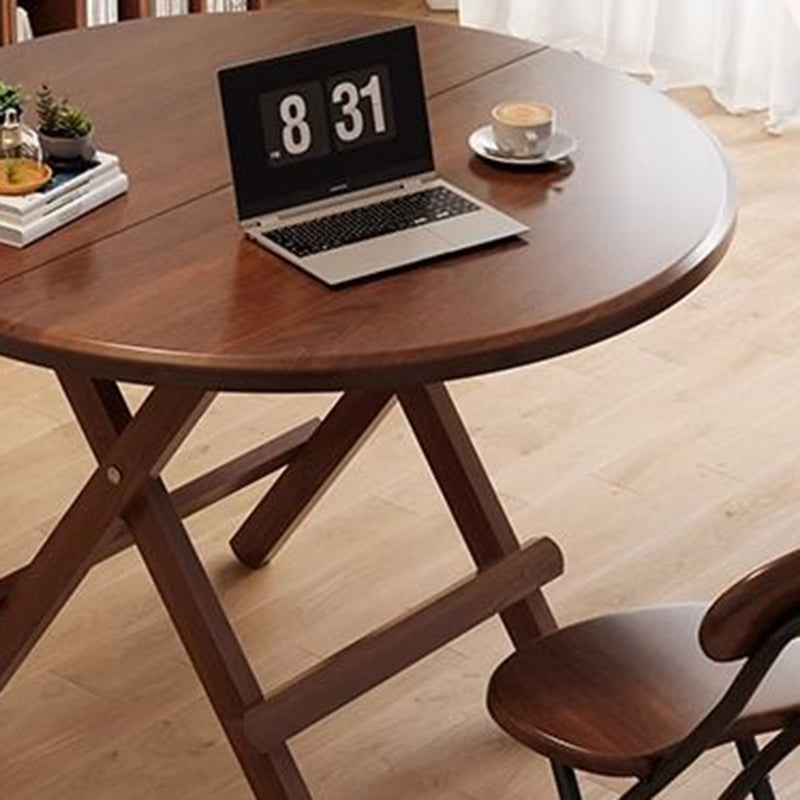 Modern Simplicity Round MDF Iron Foldable Dining Table For 2-8 Seats