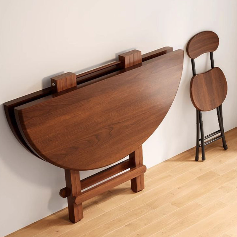Modern Simplicity Round MDF Iron Foldable Dining Table For 2-8 Seats