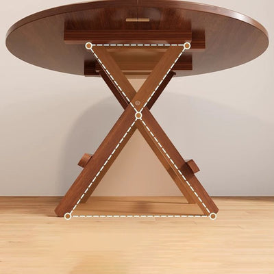 Modern Simplicity Round MDF Iron Foldable Dining Table For 2-8 Seats