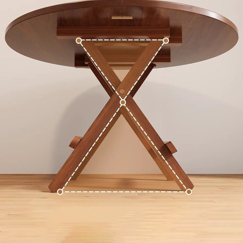 Modern Simplicity Round MDF Iron Foldable Dining Table For 2-8 Seats