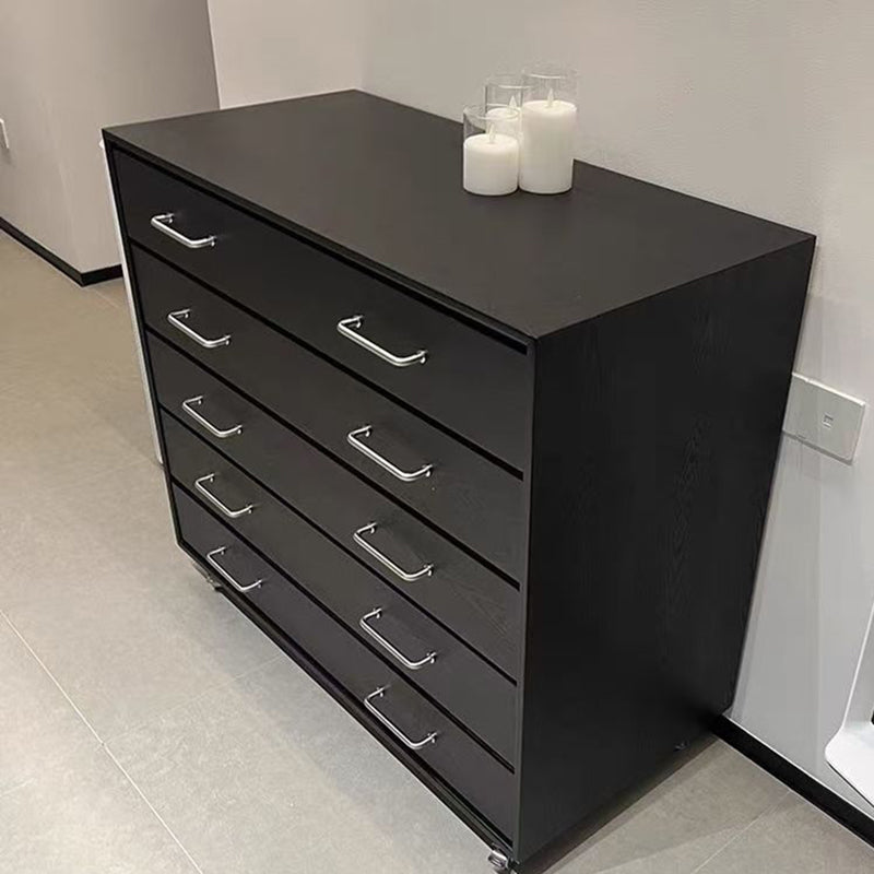 Traditional Vintage Multi-Layer Large Capacity Rectangular Eco-Friendly Engineered Wood Metal Storage Cabinet 5-Drawer For Living Room &amp; Bedroom