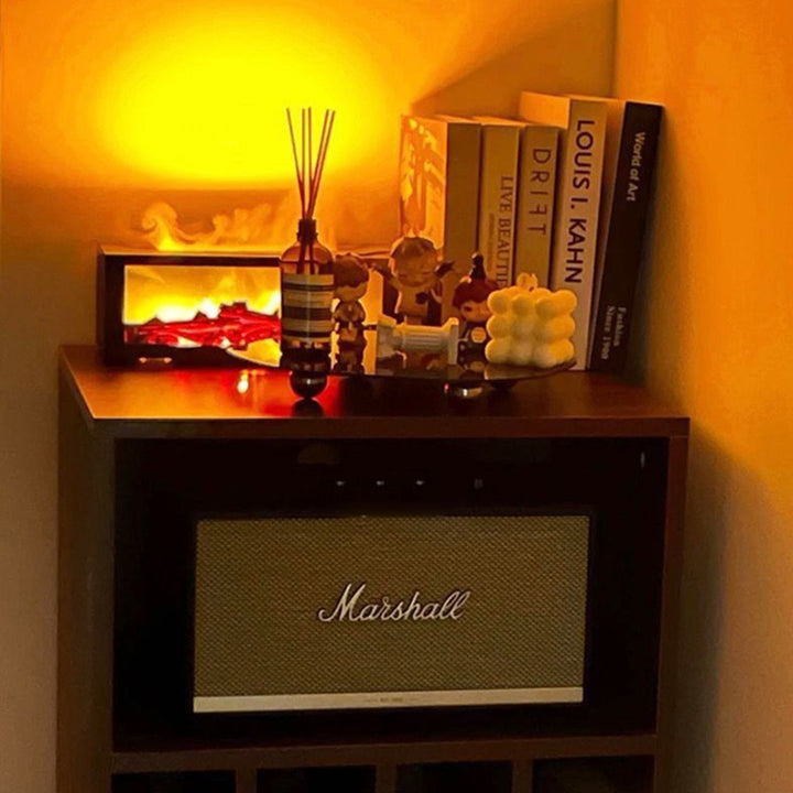 Moderner minimalistischer rechteckiger Schallplatten-Aufbewahrungsschrank aus Spanplatte und Metall, 2 Ebenen, für das Wohnzimmer 