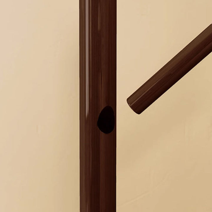 Modern Minimalist Rotatable Disk Branch Pine Wood MDF Clothes Tree Storage Shelf 3-Tier For Hallway &amp; Entryway