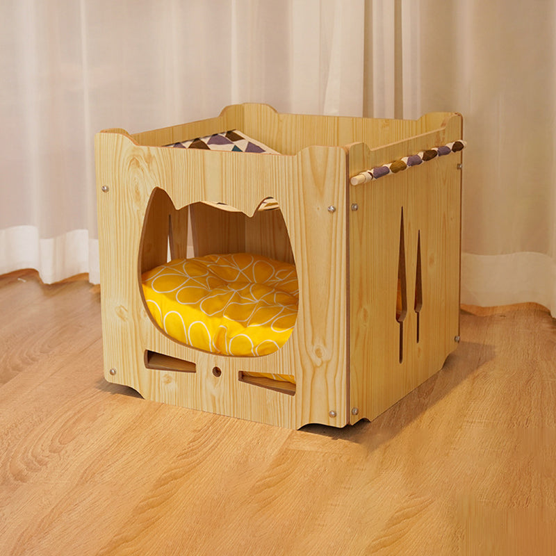 Lits pour chat intégrés en MDF carré robustes de style Art déco moderne, 1 armoire pour salon 