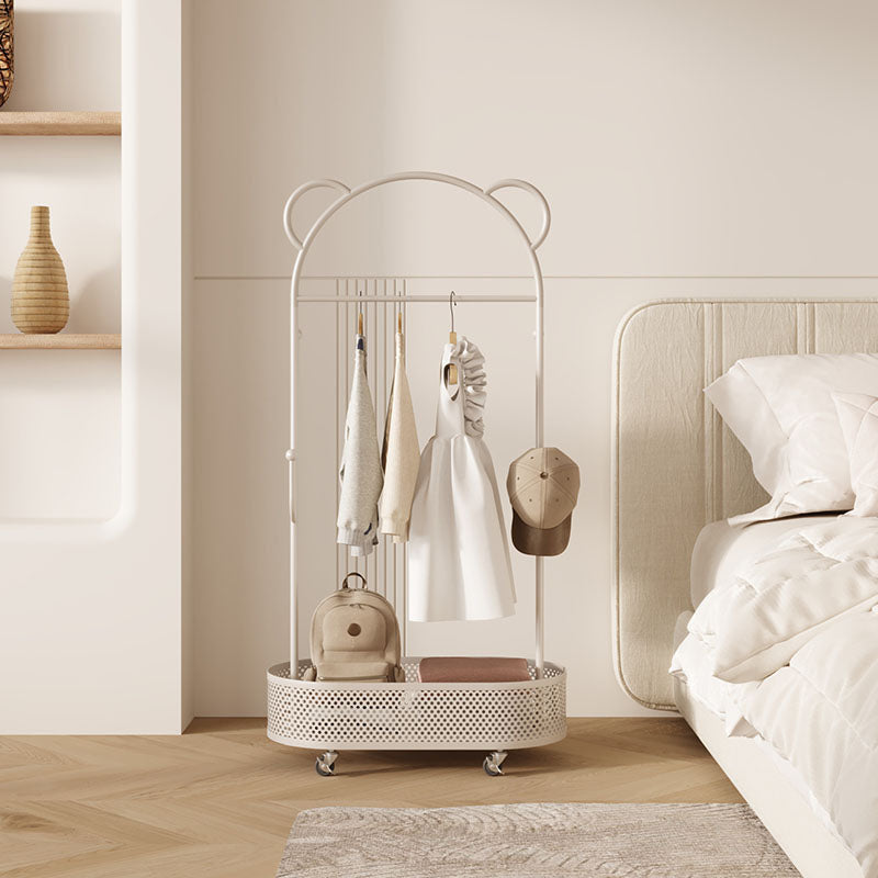 Arbre de hall en fer et acier au carbone en forme d’ours, style contemporain et créatif, avec 1 panier pour l’entrée et le couloir 