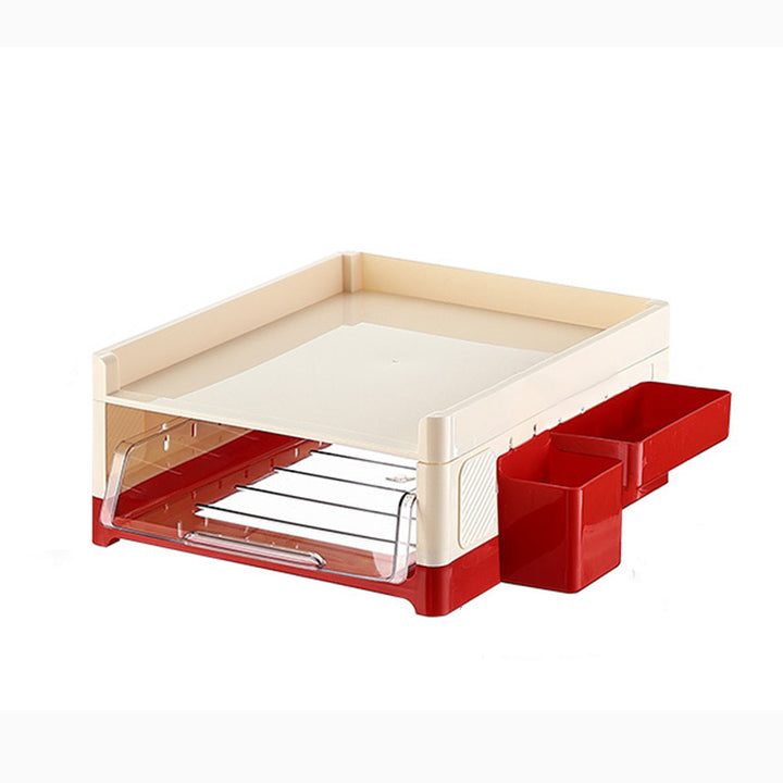 Modern Minimalist Rectangular PP PET Perforated Board Desktop Storage Shelf 2/3/4-Tier For Study