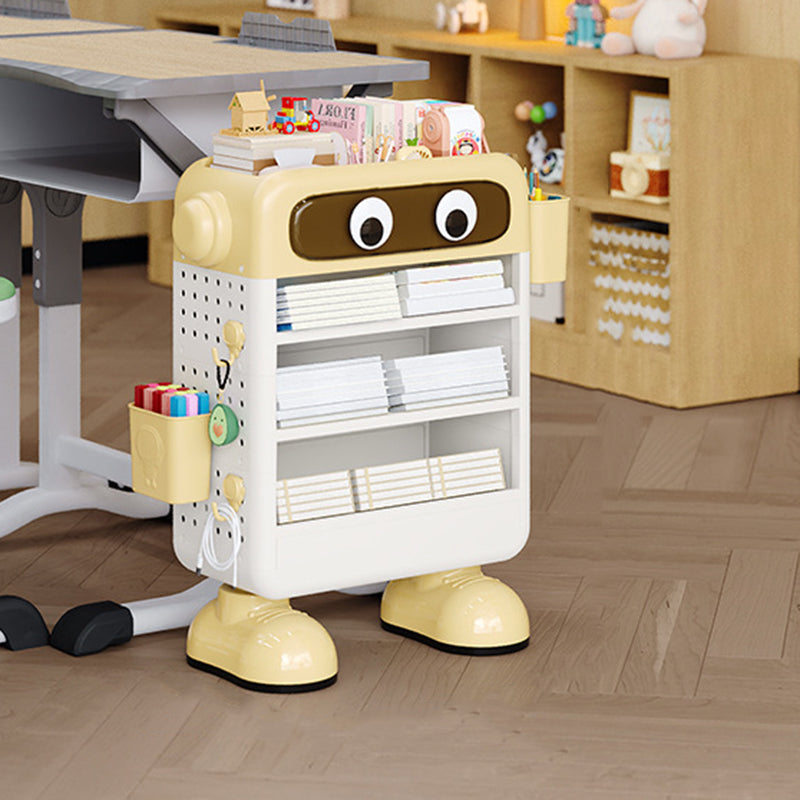 現代的なクリエイティブロボットPP床置き型多層キッズブックシェルフ3/4/5/6段階用 