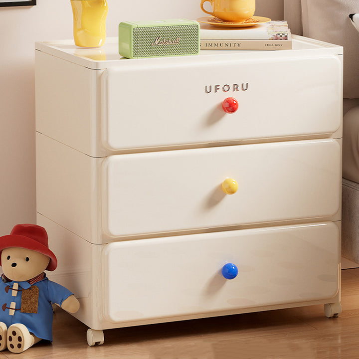 Moderner minimalistischer integrierter rechteckiger PP beweglicher mehrschichtiger Aufbewahrungsschrank 2/3/4-Schublade für Schlafzimmer 