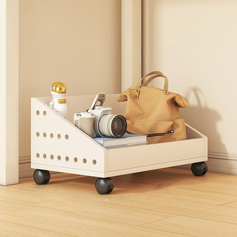 Modern Minimalist Trapezoid MDF Movable Floor-Standing Storage Shelf 1/2/3-Tier For Study