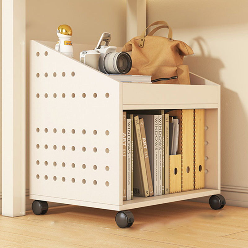 Modern Minimalist Trapezoid MDF Movable Floor-Standing Storage Shelf 1/2/3-Tier For Study