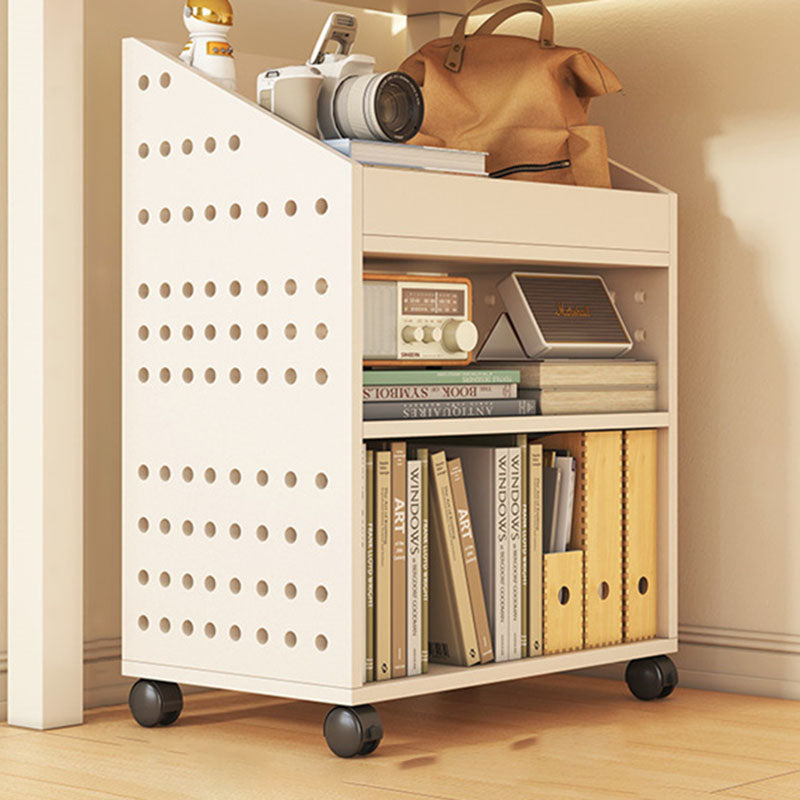 Modern Minimalist Trapezoid MDF Movable Floor-Standing Storage Shelf 1/2/3-Tier For Study