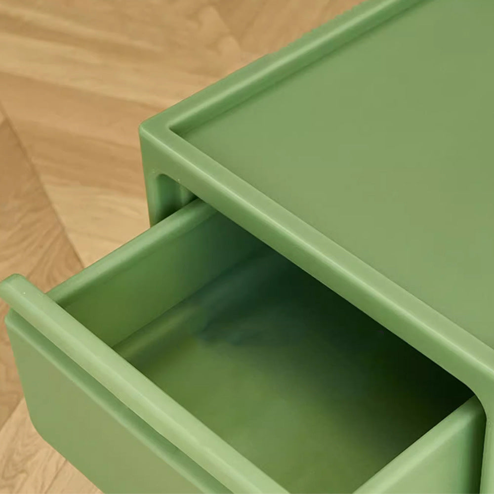 Zeitgenössischer skandinavischer PE ABS quadratischer Nachttisch mit 1 Schublade für das Schlafzimmer 