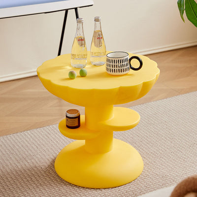 Modern Minimalist PE Flower Cloud End Table 3-Tier For Living Room