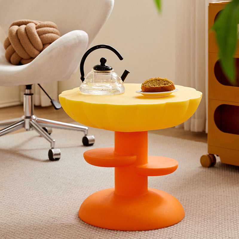 Modern Minimalist PE Flower Cloud End Table 3-Tier For Living Room