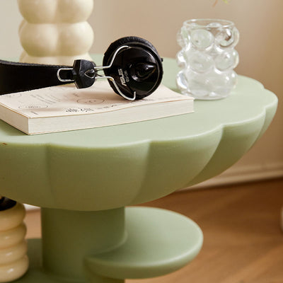 Modern Minimalist PE Flower Cloud End Table 3-Tier For Living Room
