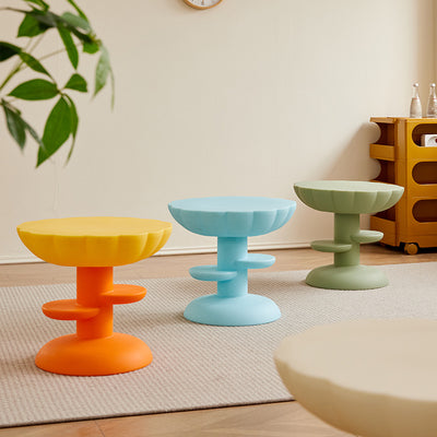 Modern Minimalist PE Flower Cloud End Table 3-Tier For Living Room