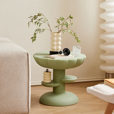 Modern Minimalist PE Flower Cloud End Table 3-Tier For Living Room