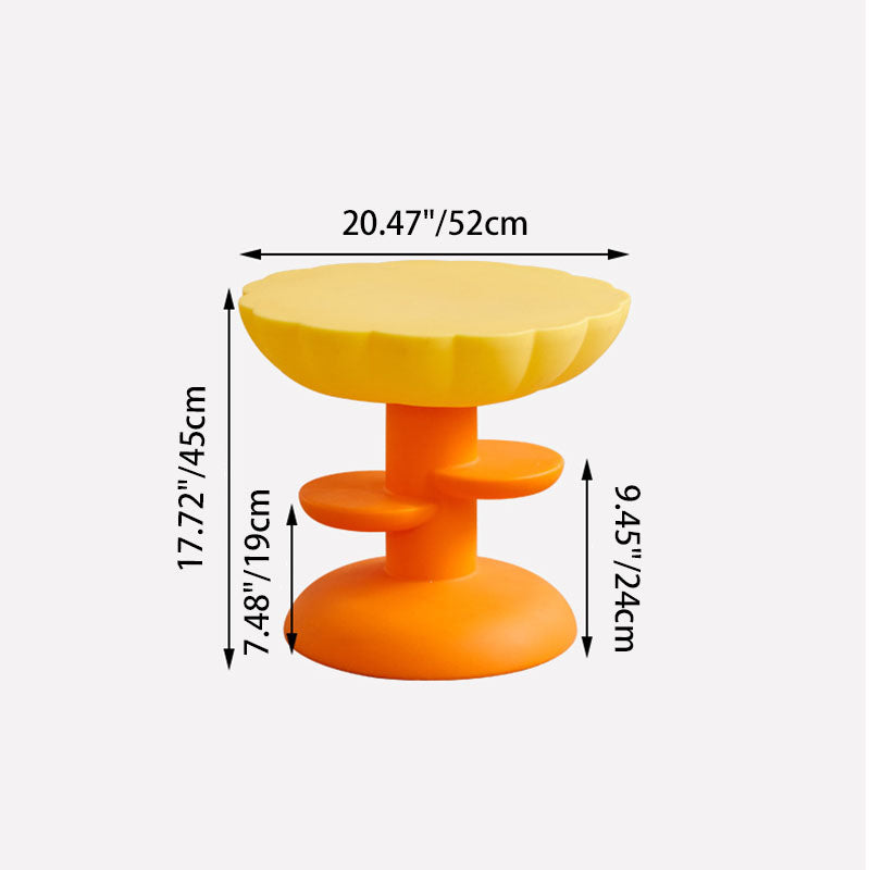 Modern Minimalist PE Flower Cloud End Table 3-Tier For Living Room