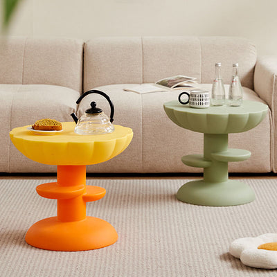 Modern Minimalist PE Flower Cloud End Table 3-Tier For Living Room