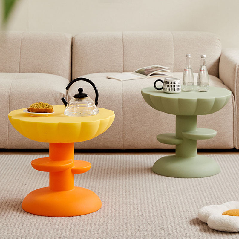 Modern Minimalist PE Flower Cloud End Table 3-Tier For Living Room