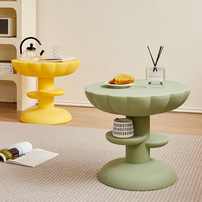 Modern Minimalist PE Flower Cloud End Table 3-Tier For Living Room
