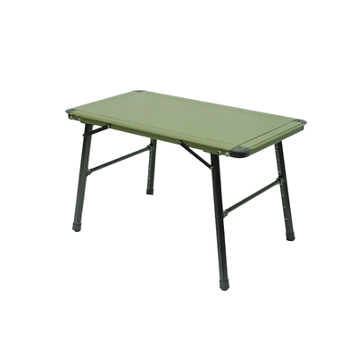 Modern Minimalist Aluminum Nylon Rectangular Height Adjustable Portable And Modular Outdoor Dining Table 1-Tier For Outdoor Patio
